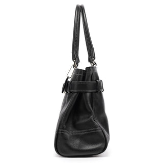 Coach F08A71 Black Leather Hamptons Tote Bag