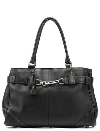 Coach F08A71 Black Leather Hamptons Tote Bag