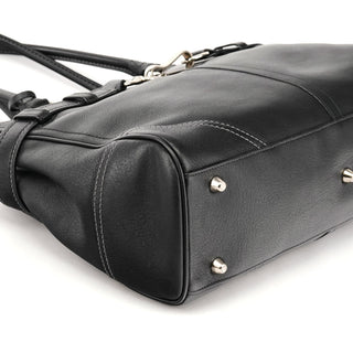 Coach F08A71 Black Leather Hamptons Tote Bag
