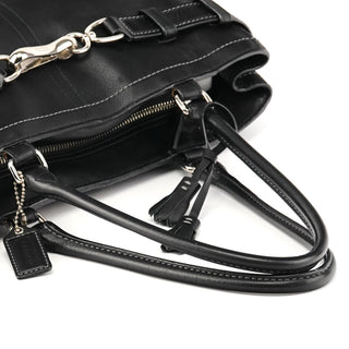 Coach F08A71 Black Leather Hamptons Tote Bag
