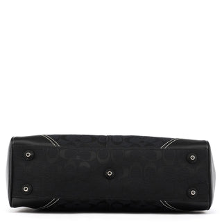Coach F08K06 Black Signature Canvas Hamptons Tote Bag
