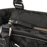 Coach F08K06 Black Signature Hamptons Tote Bag