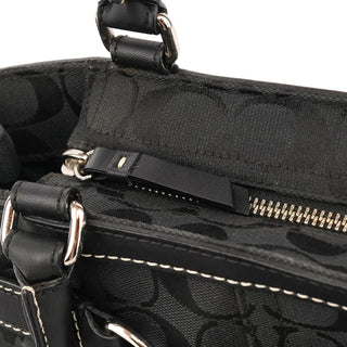 Coach F08K06 Black Signature Hamptons Tote Bag