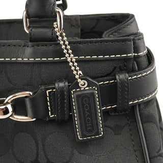 Coach F08K06 Black Signature Hamptons Tote Bag