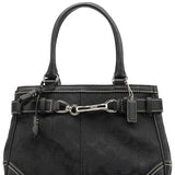 Coach F08K06 Black Signature Hamptons Tote Bag