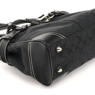 Coach F08K06 Black Signature Hamptons Tote Bag