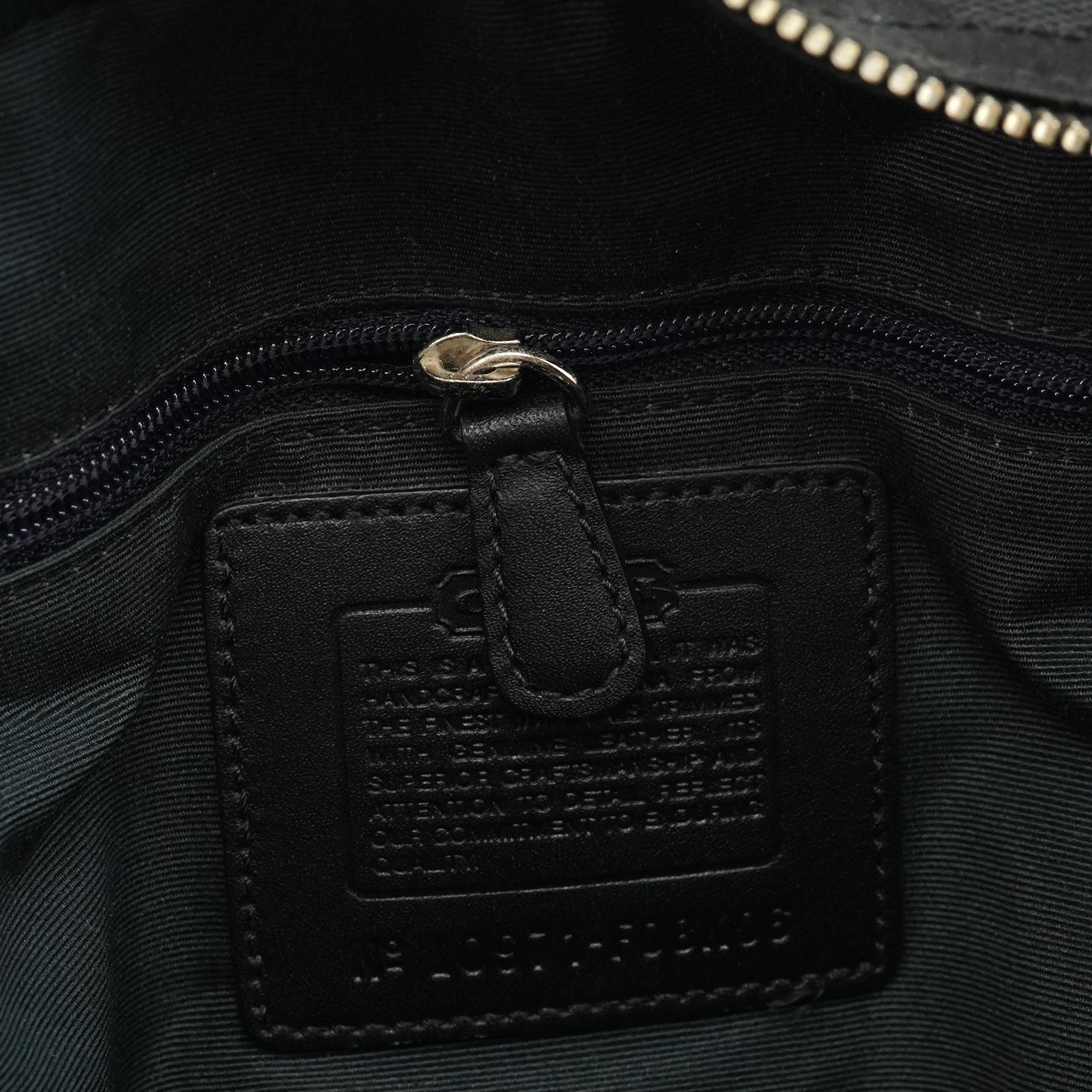 Coach F08K06 Black Signature Hamptons Tote Bag
