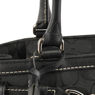 Coach F08K06 Black Signature Hamptons Tote Bag