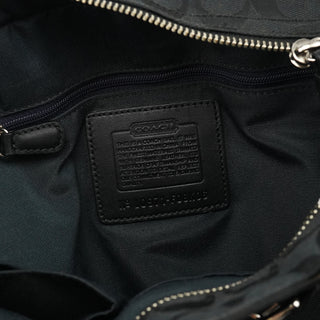 Coach F08K06 Black Signature Hamptons Tote Bag