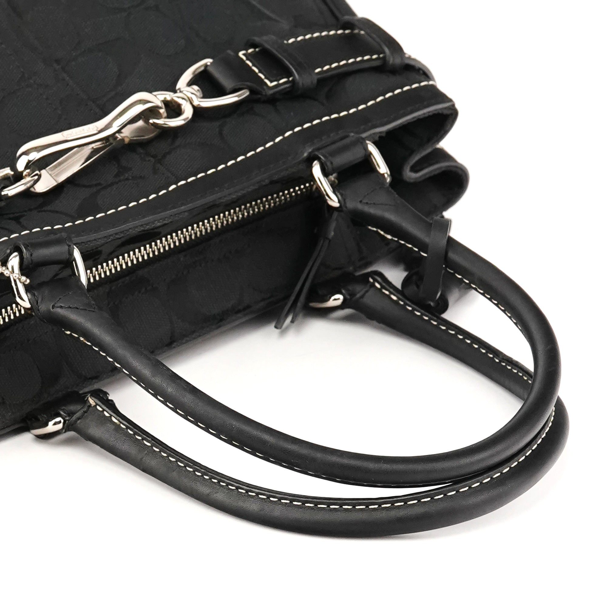 Coach F08K06 Black Signature Hamptons Tote Bag