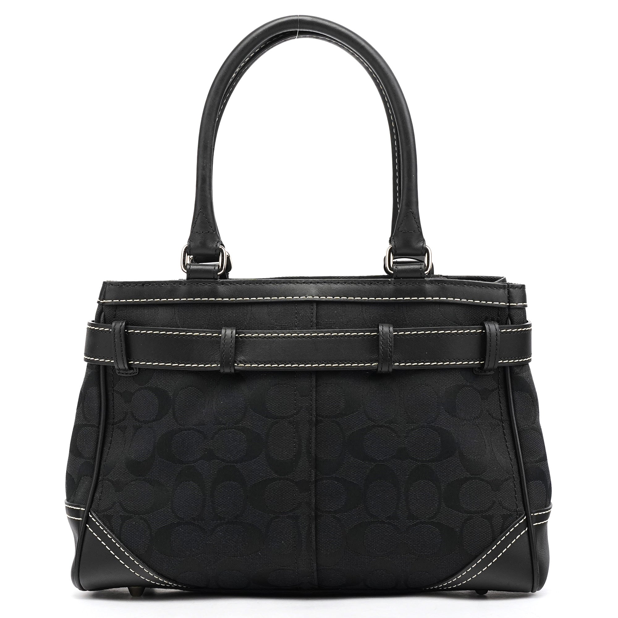 Coach F08K06 Black Signature Hamptons Tote Bag