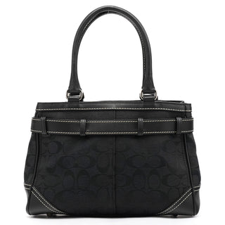 Coach F08K06 Black Signature Hamptons Tote Bag