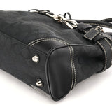 Coach F08K06 Black Signature Hamptons Tote Bag