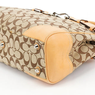 Coach F08K07 Beige Tan Signature Hampton Tote Bag