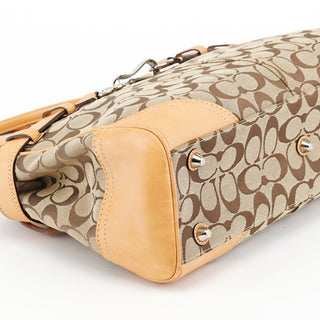 Coach F08K07 Beige Tan Signature Hampton Tote Bag