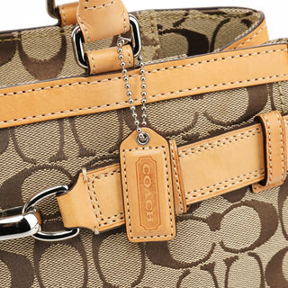 Coach F08K07 Beige Tan Signature Hampton Tote Bag