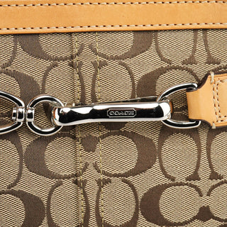 Coach F08K07 Beige Tan Signature Hampton Tote Bag