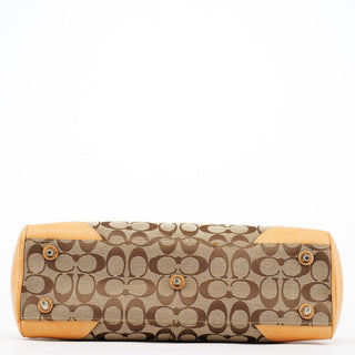 Coach F08K07 Beige Tan Signature Hampton Tote Bag