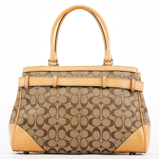 Coach F08K07 Beige Tan Signature Hampton Tote Bag