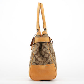 Coach F08K07 Beige Tan Signature Hampton Tote Bag