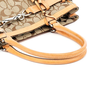 Coach F08K07 Beige Tan Signature Tote Bag