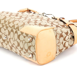 Coach F08K07 Beige Tan Signature Tote Bag
