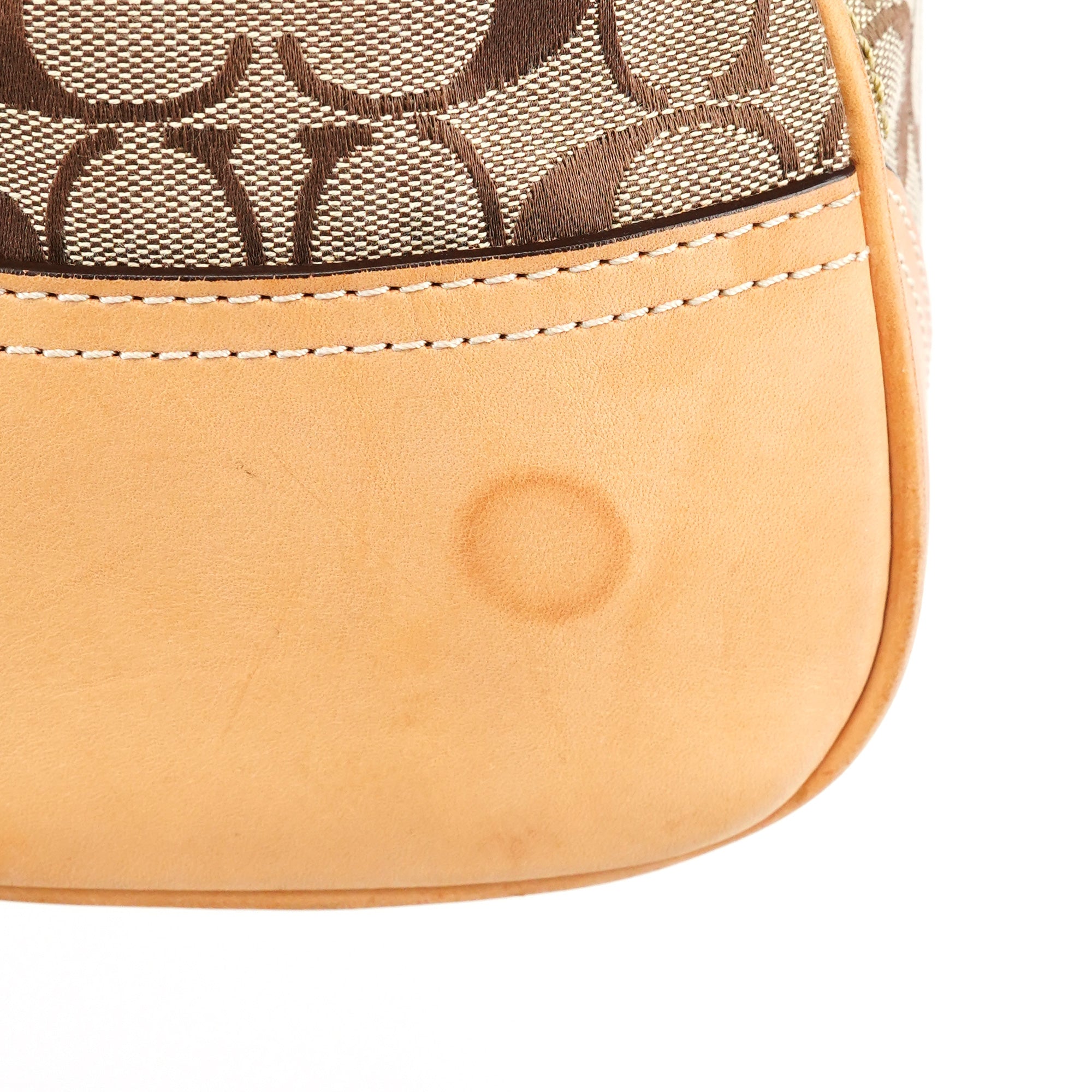 Coach F08K07 Beige Tan Signature Tote Bag