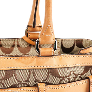 Coach F08K07 Beige Tan Signature Tote Bag