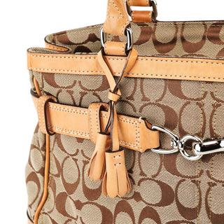 Coach F08K07 Beige Tan Signature Tote Bag