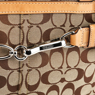 Coach F08K07 Beige Tan Signature Tote Bag