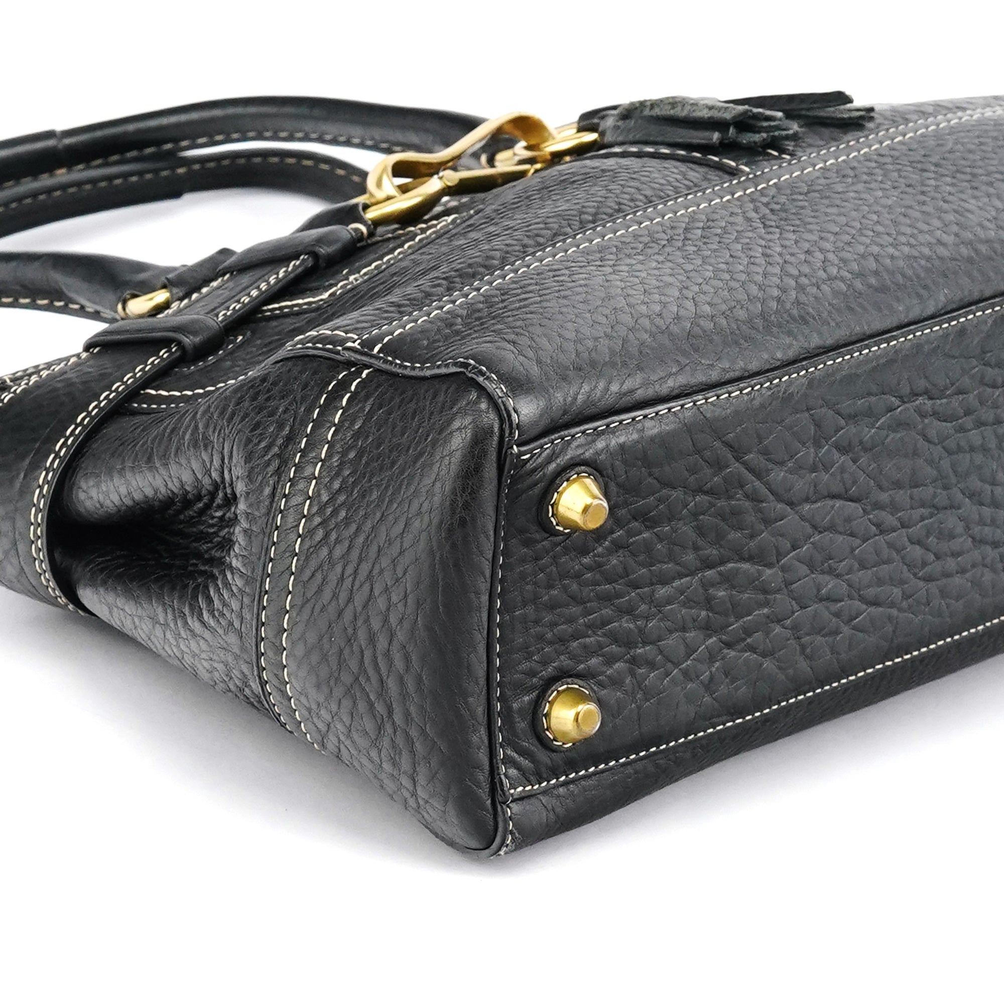 Coach F10212 Black Leather Tote Bag