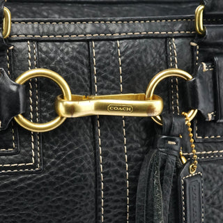 Coach F10212 Black Leather Tote Bag