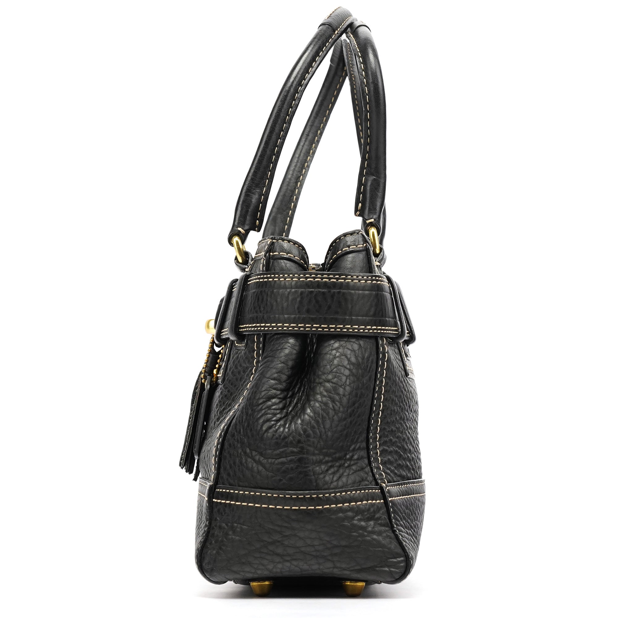 Coach F10212 Black Leather Tote Bag