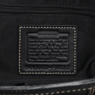 Coach F10212 Black Pebbled Leather Hamptons Tote Bag