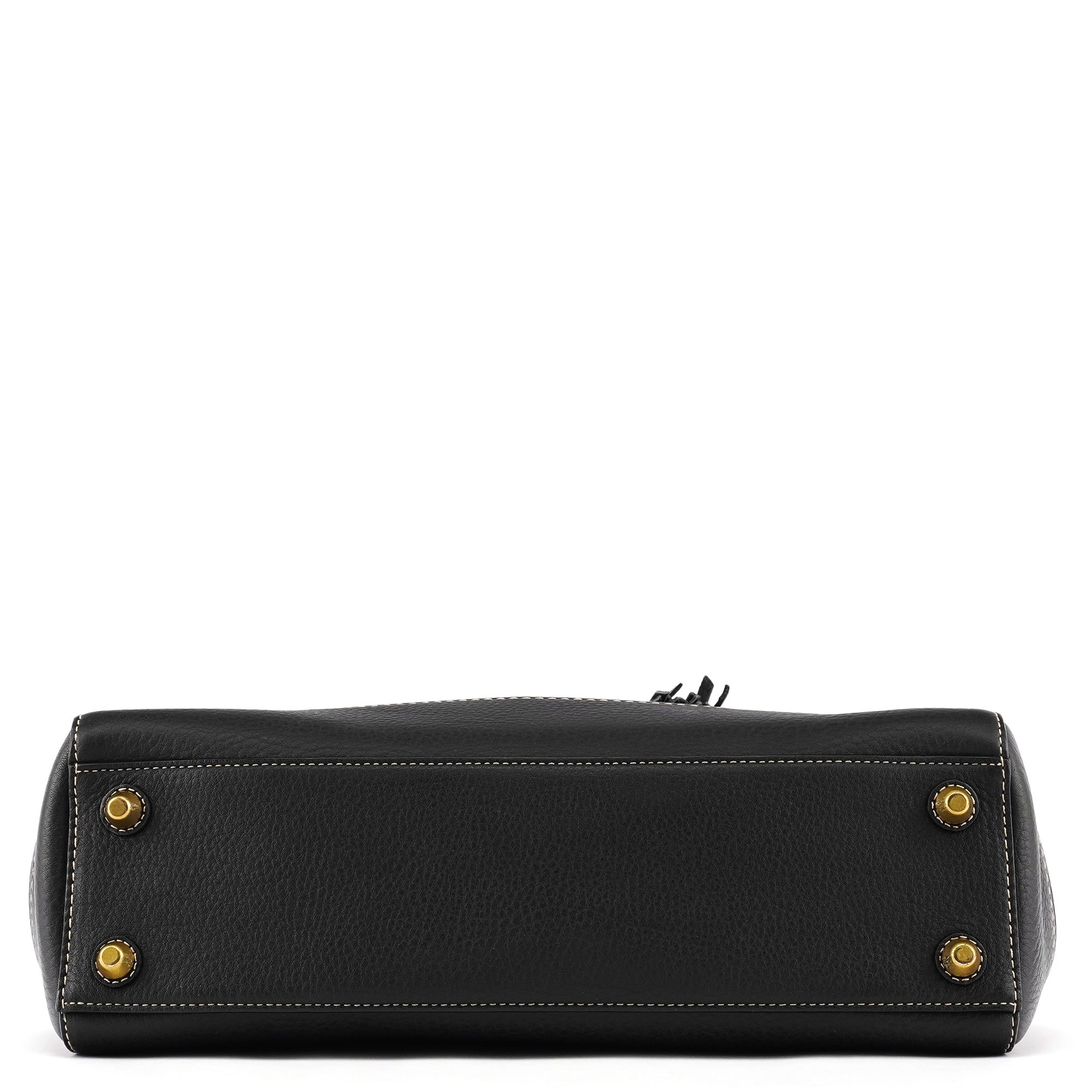 Coach F10212 Black Pebbled Leather Hamptons Tote Bag
