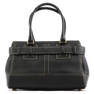 Coach F10212 Black Pebbled Leather Hamptons Tote Bag