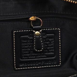Coach F10212 Black Pebbled Leather Hamptons Tote Bag