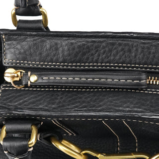 Coach F10212 Black Pebbled Leather Hamptons Tote Bag