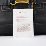 Coach F10212 Black Pebbled Leather Hamptons Tote Bag