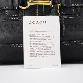 Coach F10212 Black Pebbled Leather Hamptons Tote Bag