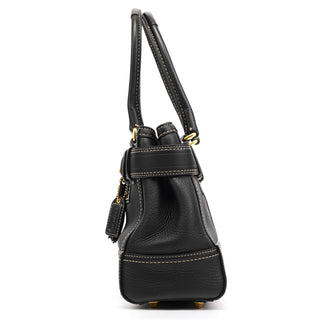 Coach F10212 Black Pebbled Leather Hamptons Tote Bag