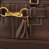 Coach F10212 Brown Pebbled Leather Hamptons Tote Bag