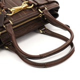 Coach F10212 Brown Pebbled Leather Hamptons Tote Bag
