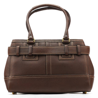 Coach F10212 Brown Pebbled Leather Hamptons Tote Bag