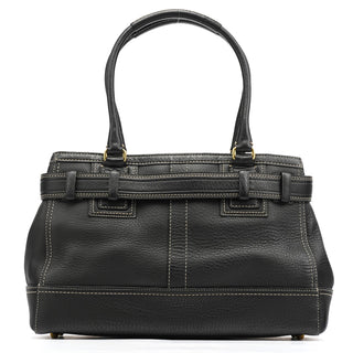 Coach F10213 Black Pebbled Leather Hamptons Tote Bag