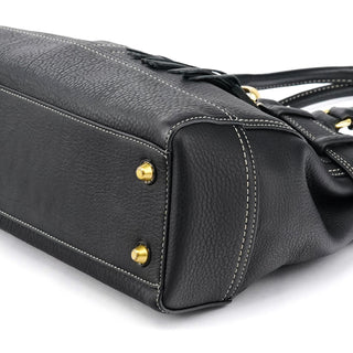 Coach F10213 Black Pebbled Leather Hamptons Tote Bag