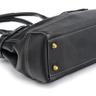 Coach F10213 Black Pebbled Leather Hamptons Tote Bag