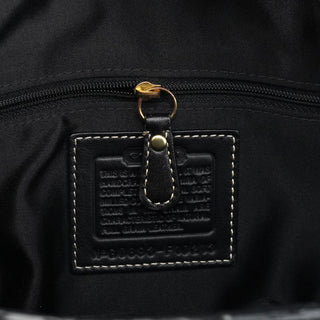 Coach F10213 Black Pebbled Leather Hamptons Tote Bag
