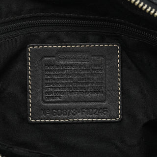 Coach F10245 Black Signature Canvas Hamptons Tote Bag