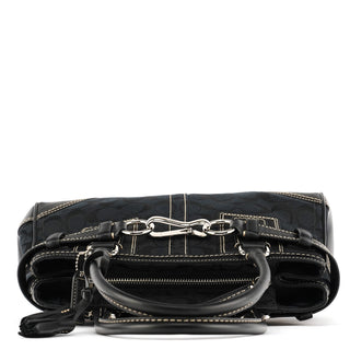 Coach F10245 Black Signature Hamptons Tote Bag